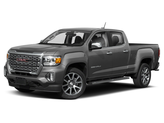 2021 GMC Canyon 4WD Denali in Summit White — front three-quarter view