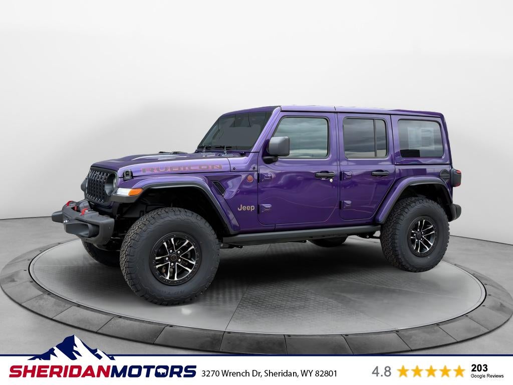 2026 Jeep Wrangler WRANGLER 4-DOOR RUBICON X in Reign Exterior Paint — front three-quarter view