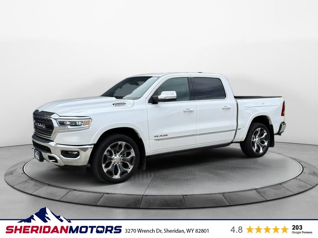 2021 RAM 1500 Limited in Ivory Tri-Coat Pearl — front three-quarter view