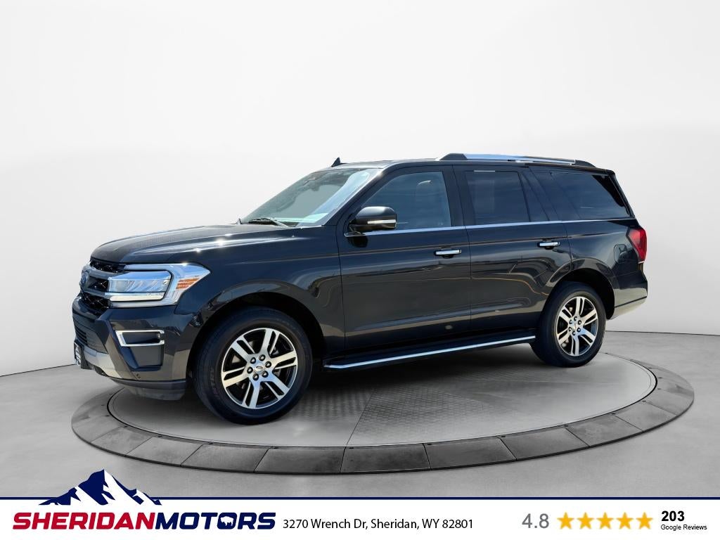 2023 Ford Expedition Limited in Agate Black Metallic — front three-quarter view