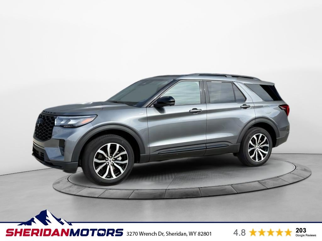 2026 Ford Explorer ST-Line in Carbonized Gray Metallic — front three-quarter view