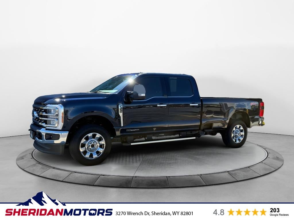 2025 Ford F-350 LARIAT in Antimatter Blue Metallic — front three-quarter view