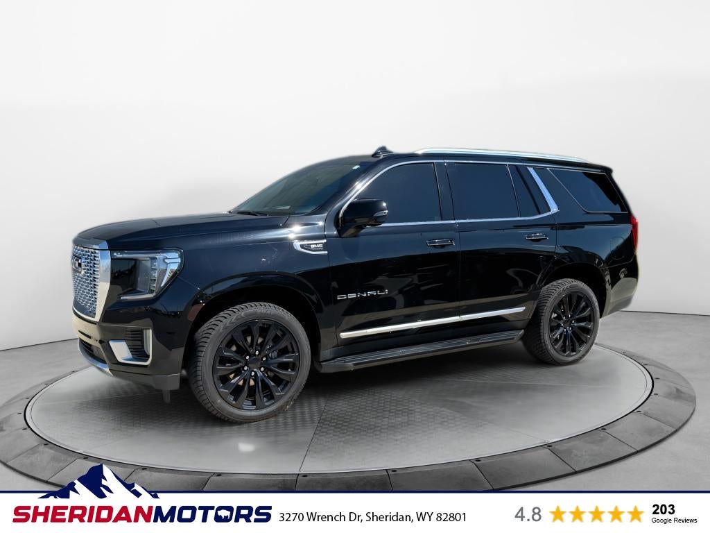 2021 GMC Yukon Denali in Onyx Black — front three-quarter view