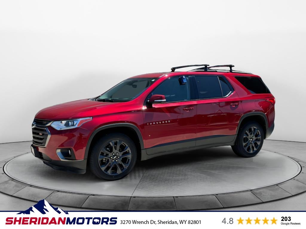 2020 Chevrolet Traverse AWD RS in Cajun Red Tintcoat — front three-quarter view