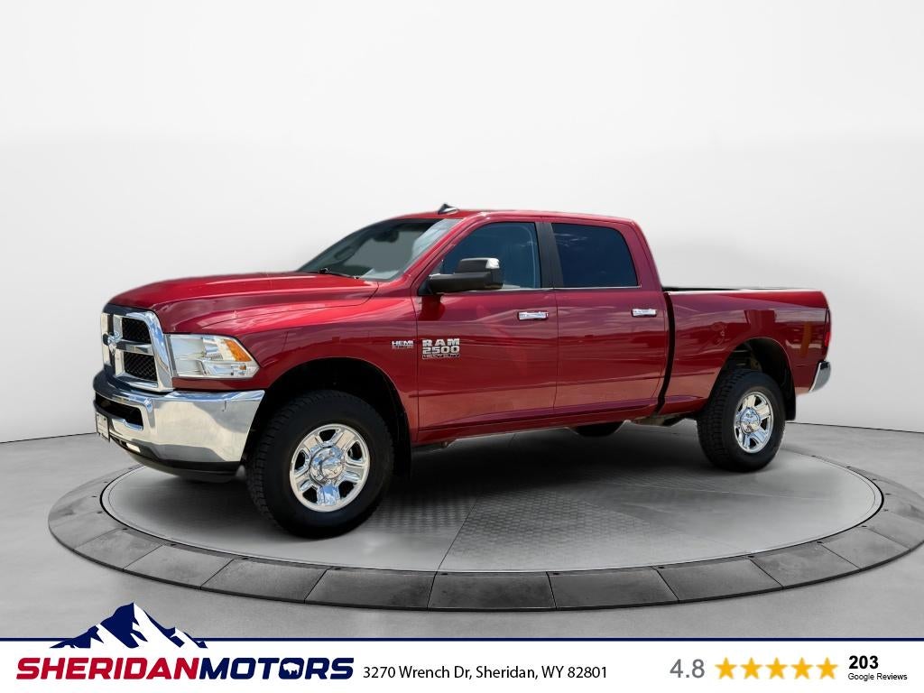 2014 RAM 2500 SLT in Deep Cherry Red Crystal Pearlcoat — front three-quarter view