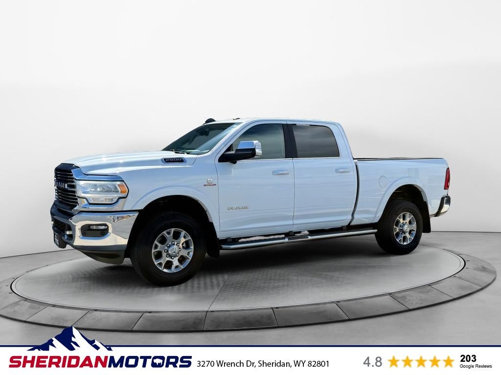 2021 RAM 2500 Laramie Crew Cab 4x4 6'4' Box in Bright White Clearcoat — front three-quarter view